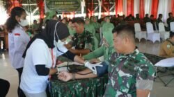 Kodim 1710/Mimika Laksanakan Kegiatan Bhakti Sosial Donor Darah dalam Rangka Peringatan HUT ke-78 Persit Kartika Chandra Kirana