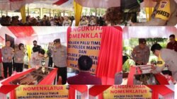 Dua Sekaligus Kapolresta Palu Resmikan Nomenklatur Polsek Berganti Nama
